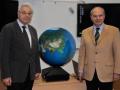 Visit of the cosmonaut and the hero of the Russian Federation Yu. M. Baturin to the Geophysical center of RAS, Moscow, the 17th of April 2013